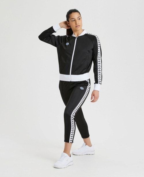 Arena Relax Iv Team Full-zip Jacket Black / White / Black | 31756-SDQG