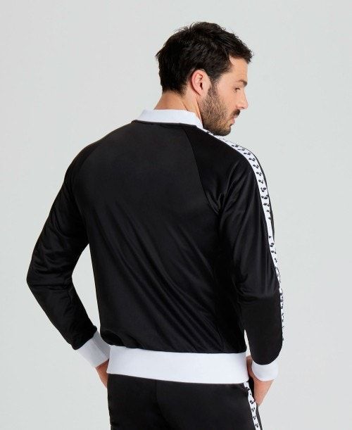 Arena Relax Iv Team Full-zip Jacket Black / White / Black | 26953-KMGQ