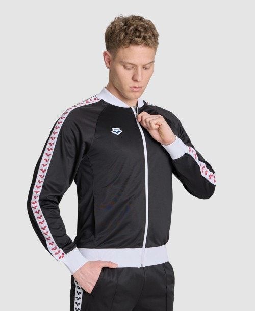 Arena Relax Iv Team Full-zip Jacket Black / White / Red | 02547-WBEQ