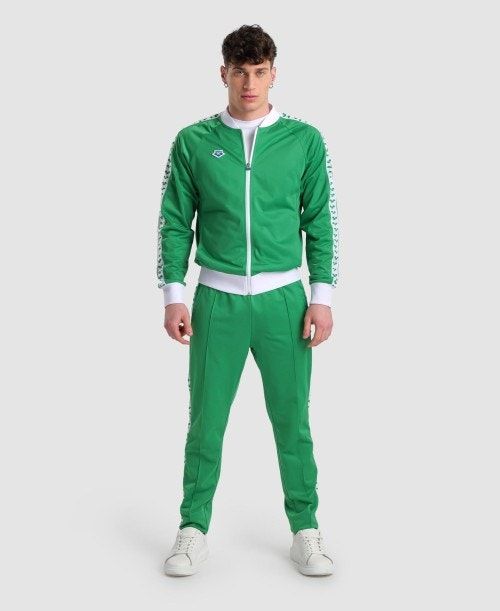 Arena Relax Iv Team Full-zip Jacket Green / White / Green | 48352-PGFM