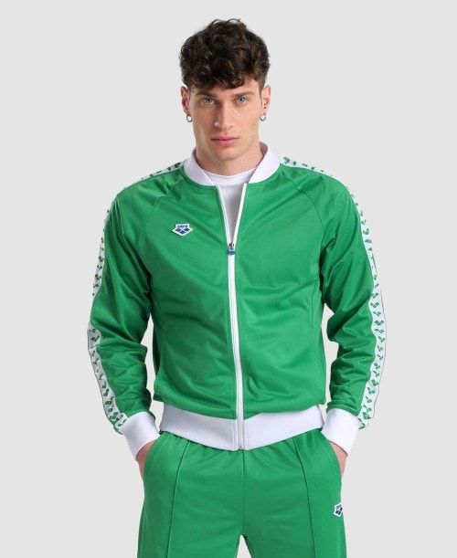 Arena Relax Iv Team Full-zip Jacket Green / White / Green | 48352-PGFM