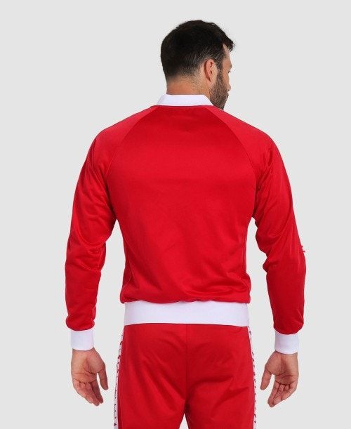 Arena Relax Iv Team Full-zip Jacket Red / White / Red | 64283-QEBC