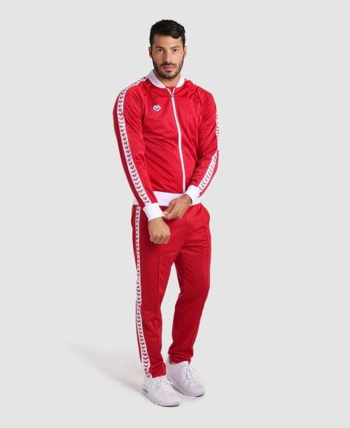 Arena Relax Iv Team Full-zip Jacket Red / White / Red | 64283-QEBC