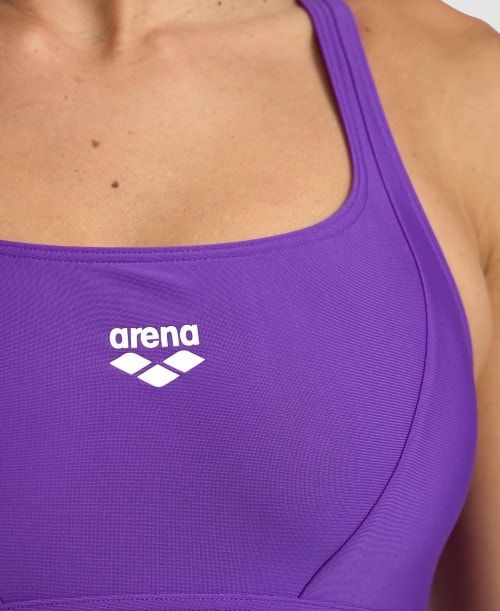 Arena Solid Control Pro Back One Piece Purple | 29436-KEJP