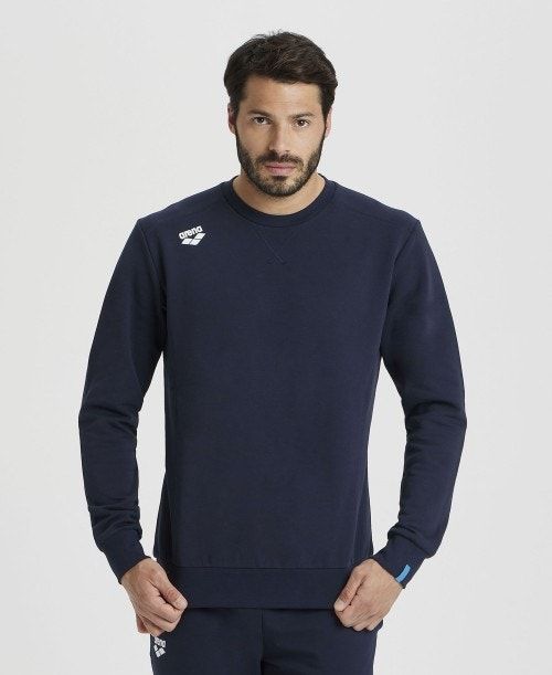 Arena Solid Crewneck Navy | 71035-FCQE