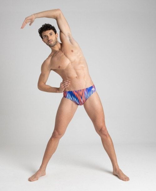 Arena Speed Stripes Brief Navy / Multicolor Red | 48605-DLVU