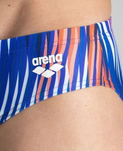 Arena Speed Stripes Brief Navy / Multicolor Red | 48605-DLVU