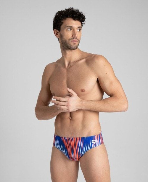 Arena Speed Stripes Brief Navy / Multicolor Red | 48605-DLVU