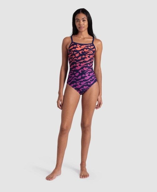 Arena Surfs Up Light Drop Back Swimsuit Multicolor | 07824-XBNZ