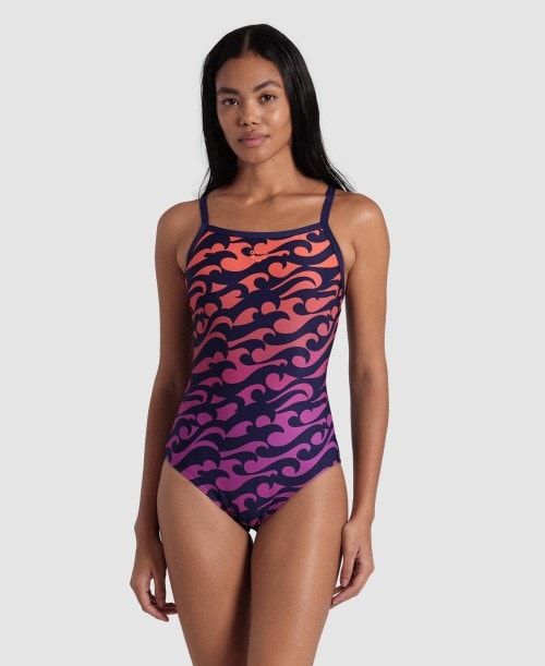 Arena Surfs Up Light Drop Back Swimsuit Multicolor | 07824-XBNZ