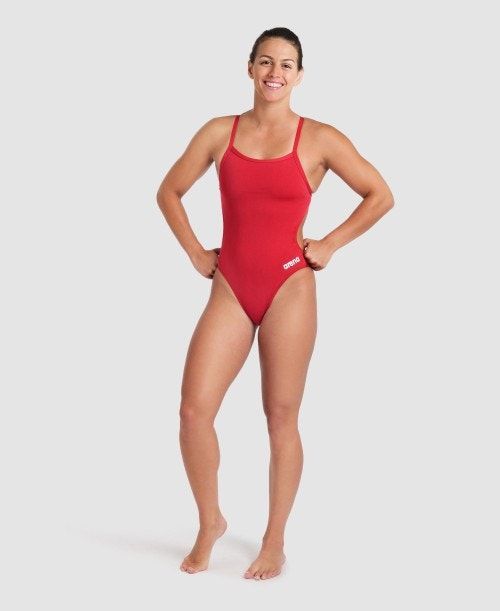 Arena Team Challenge Back One Piece Red / White | 24985-WFLK