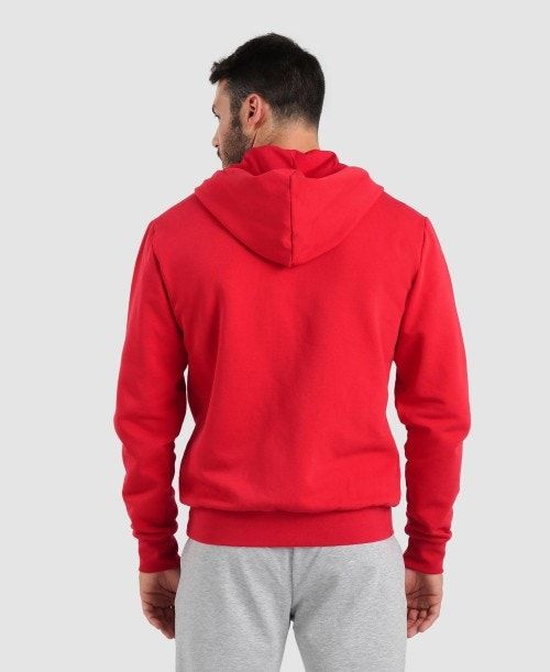 Arena Team Hooded Jacket Panel Red | 94536-YUBI