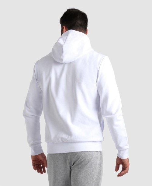 Arena Team Hooded Jacket Panel White | 47150-QZHG