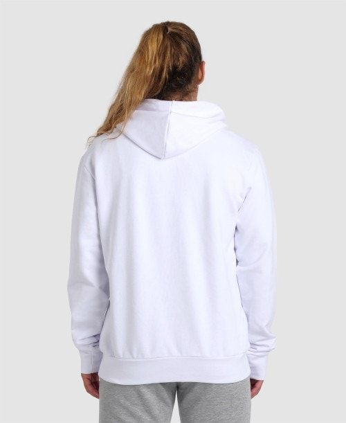 Arena Team Hooded Jacket Panel White | 47150-QZHG