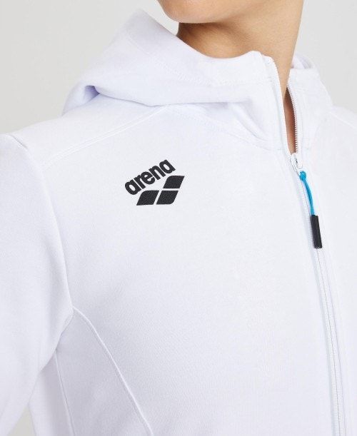 Arena Team Hooded Jacket Panel White | 71940-DRWB