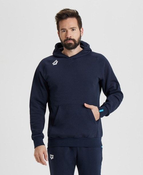 Arena Team Hooded Sweatshirt Panel Navy | 69134-IOEH