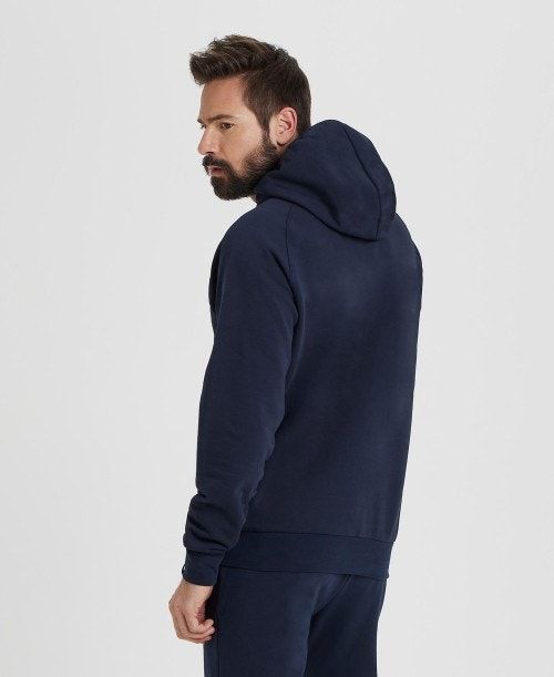 Arena Team Hooded Sweatshirt Panel Navy | 69134-IOEH