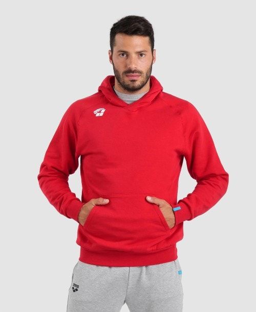 Arena Team Hooded Sweatshirt Panel Red | 90145-XDCP