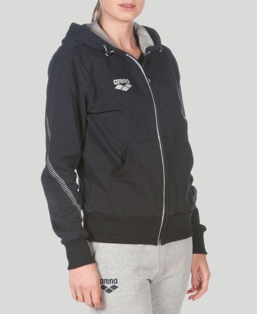 Arena Team Line Hooded Jacket Navy | 42738-QYOE