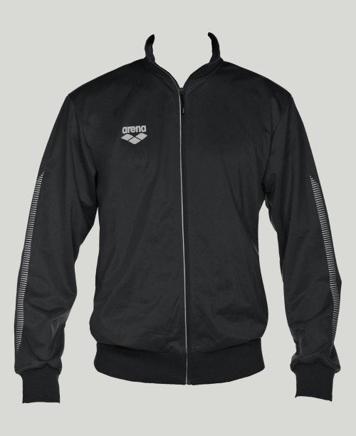 Arena Team Line Knitted Poly Jacket Black | 65791-CRSI