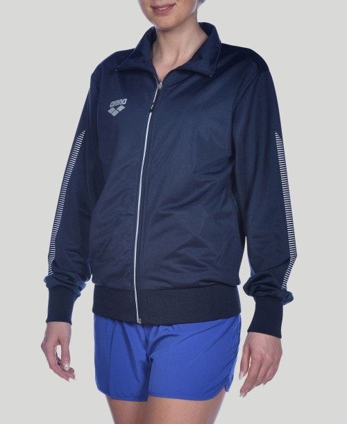 Arena Team Line Knitted Poly Jacket Navy | 80752-LGKW