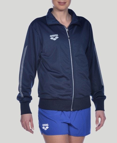 Arena Team Line Knitted Poly Jacket Navy | 80752-LGKW