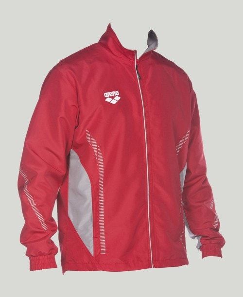 Arena Team Line Warm-up Jacket Red / Grey | 12058-XHKA