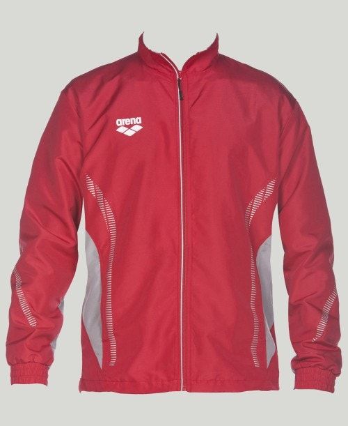 Arena Team Line Warm-up Jacket Red / Grey | 12058-XHKA