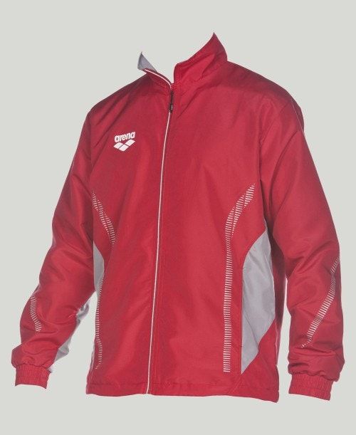 Arena Team Line Warm-up Jacket Red / Grey | 12058-XHKA