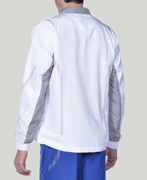 Arena Team Line Warm-up Jacket White / Grey | 06789-GUZD