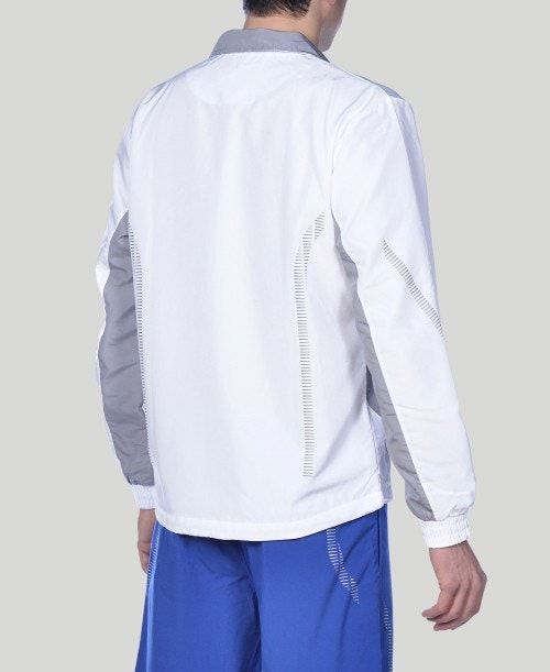 Arena Team Line Warm-up Jacket White / Grey | 06789-GUZD