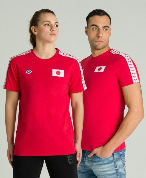 Arena Team Nations T-shirt Red | 51437-BGSJ