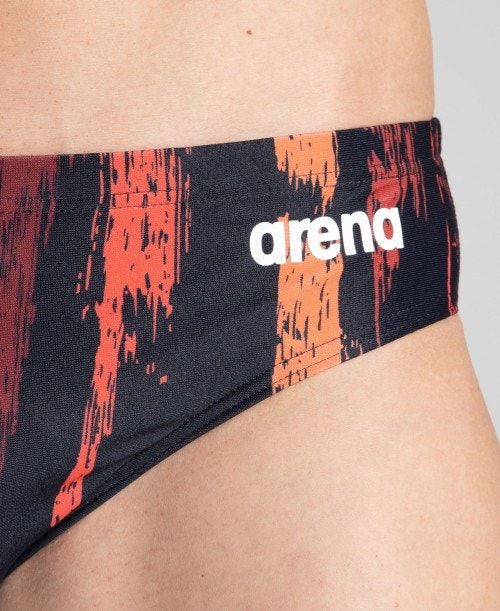 Arena Team Painted Stripes Brief Black / Multicolor Red | 48920-CUOH