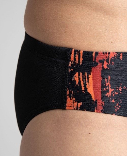 Arena Team Painted Stripes Brief Black / Multicolor Red | 48920-CUOH