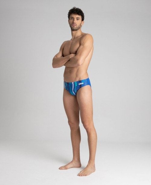 Arena Team Painted Stripes Brief Royal / Multicolor Royal | 41528-HMGY