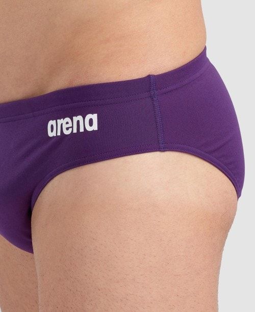 Arena Team Solid Brief Purple / White | 67932-ZINV