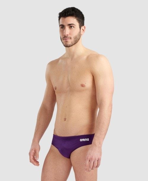 Arena Team Solid Brief Purple / White | 67932-ZINV