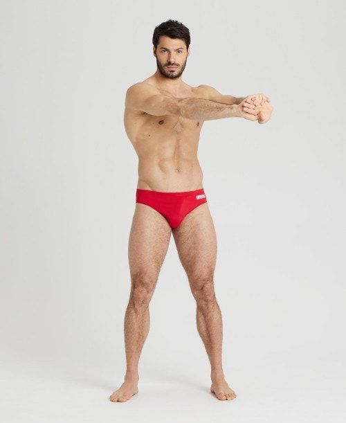 Arena Team Solid Brief Red / White | 63591-WBDC