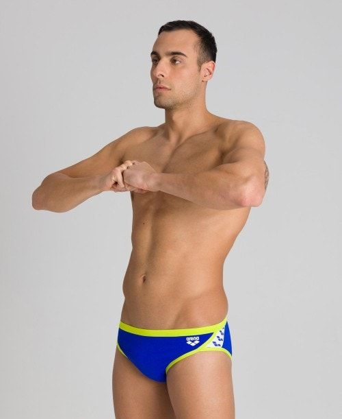 Arena Team Stripe Brief Blue / Green | 21869-HMIP