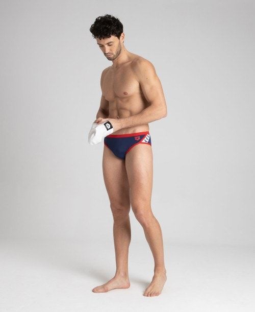 Arena Team Stripe Brief Navy / Red | 08926-VIFW