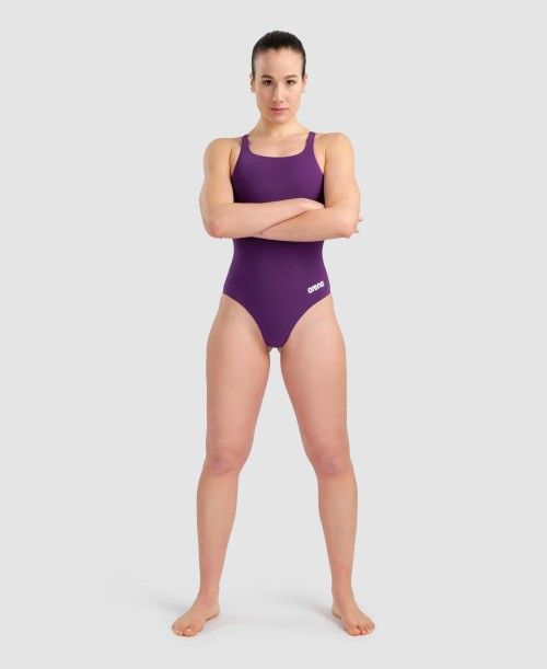 Arena Team Swim Pro Solid One Piece Purple / White | 80675-BHNU