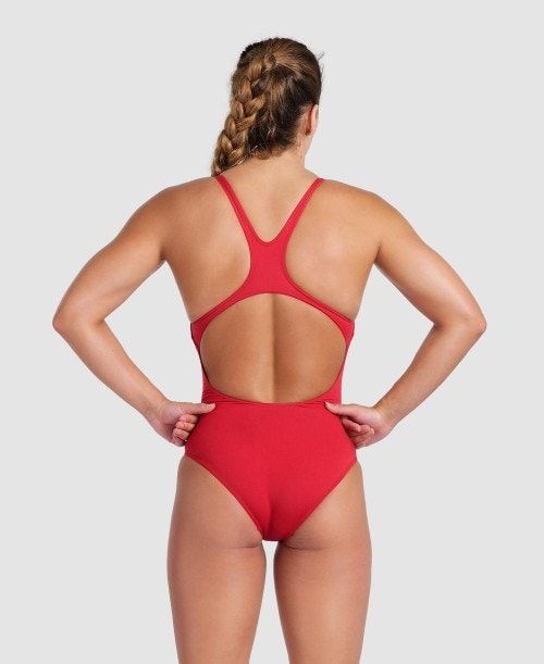 Arena Team Swim Pro Solid One Piece Red / White | 64798-QCMF