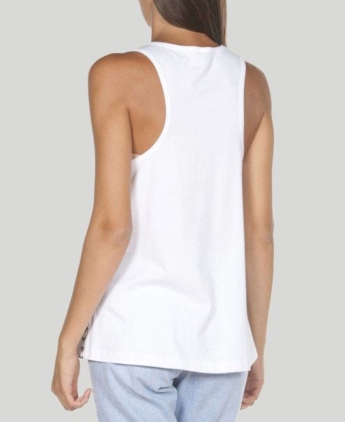 Arena Team Tank Top White / White / Black | 37945-ZSVO