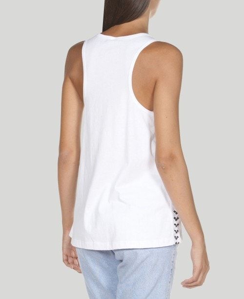 Arena Team Tank Top White / White / Black | 37945-ZSVO