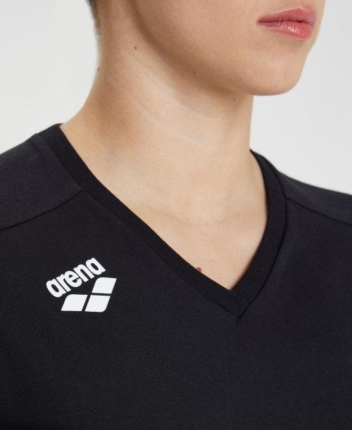 Arena Team T-shirt Panel Black | 39872-GJFW