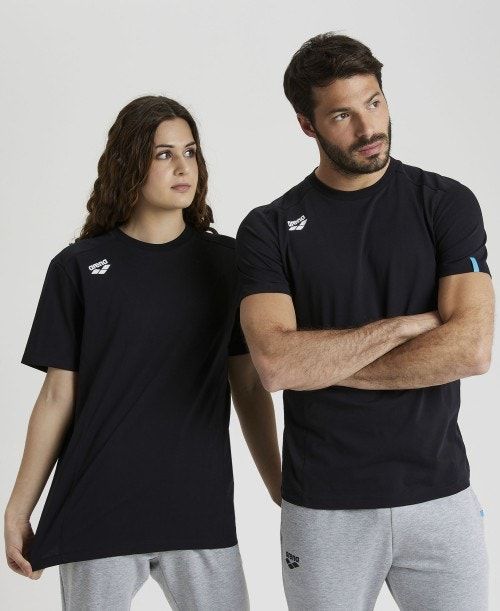 Arena Team T-shirt Panel Black | 73618-IBEO