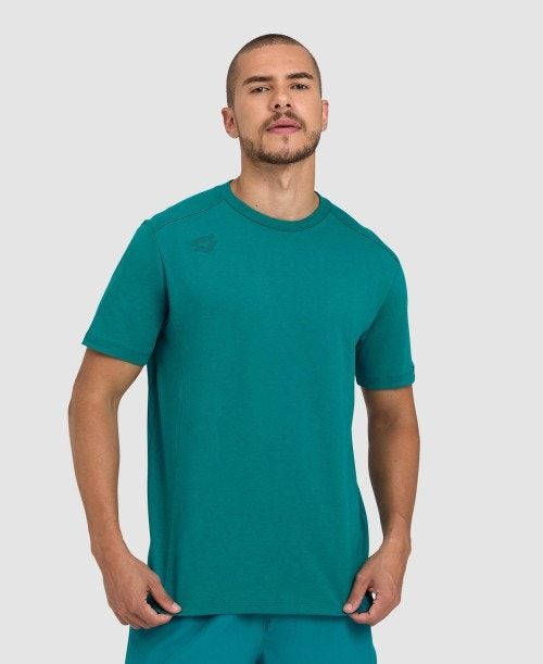 Arena Team T-shirt Panel Green | 01745-QNJG