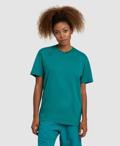 Arena Team T-shirt Panel Green | 01745-QNJG