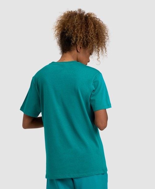 Arena Team T-shirt Panel Green | 01745-QNJG