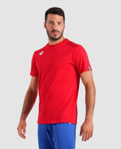 Arena Team T-shirt Panel Red | 58764-ZVFG